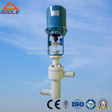 Electric Actuated Angle Type Unbalanced Labyrinth High Pressure Control Valve (ZDSJ)