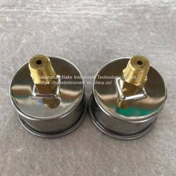 304 High Quality Glycerin Bottom Connector Pressure Gauge