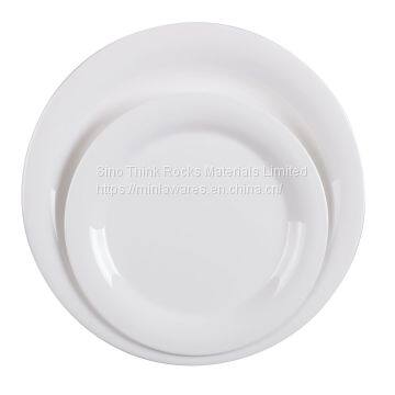 8inch and 10.5inch White Color Melamine Round Dinner Plate
