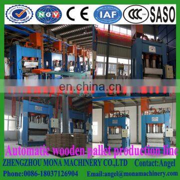 Europe standard hydraulic press wood pallet mold machine/wood sawdust pallet production line