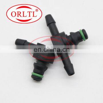 Tee Joint Pipe Connector Fitting T L Type Injector Assy Return Oil Backflow For 0445110 Series Injector Solenoid Valve