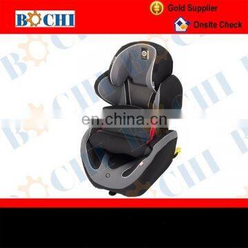 ISOFIX grey baby car seat with anti-stamping front fence, with ECER44/04