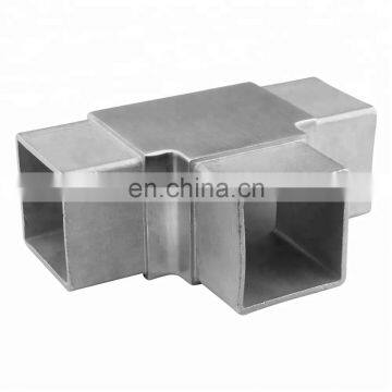 Stainless Steel Handrail Elbow 3 Way Square Tube Connectors