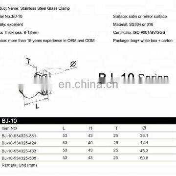 Stainless Steel Inox Handrail Railing Glass Clamps Fitting photo-7