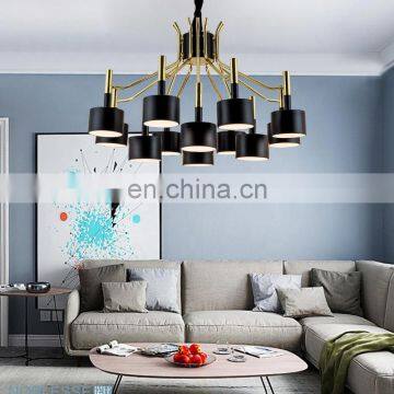 Luxury Contemporary Hotel Black Metal Chandelier Pendant Lights photo-4