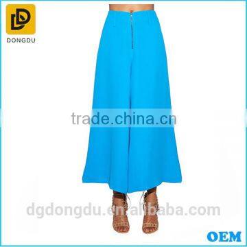 Custom Wholesale Casual Wide-leg Silk-crepe Trousers for Lady photo-4
