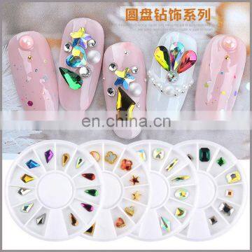 Multicolored AB Rhinestones for Nail Colorful Glass Nail Jewelry Art Decorations