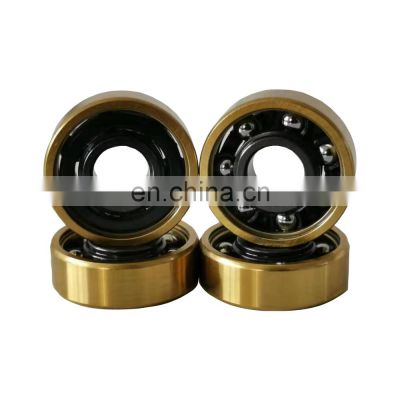 Open Style Excellent Skateboard Miniature Mix Color Gold-Black Deep Titanium Groove Ball Bearings 608 Manufacturer Ningbo China