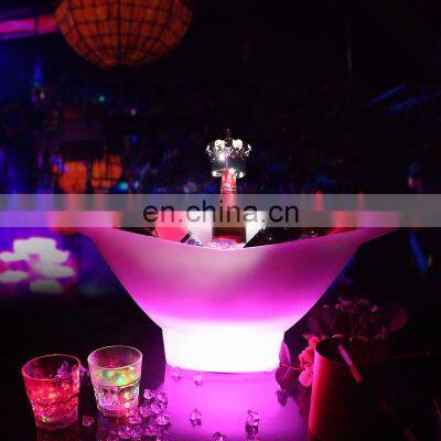Factory Price Promotional Plastic Bar Ice Bucket With LED RGB Light photo-3
