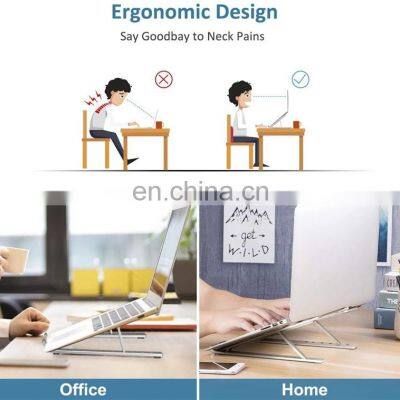 2020 Hot Portable Adjustable Aluminum Ergonomic Laptop Stand New Arrival Laptop Desk Holder Notebook Cooling Pad photo-2