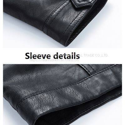 SUPPLY 2021 NEW FASHION MEN'S FAUX LEAHTER ECO PU JACKET photo-5