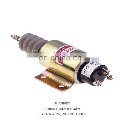 SA-2606-A SA-2696-A Excavator Solenoid Valve for Electric Parts Shut Off /stop Solenoid Valve 12V 24V photo-2