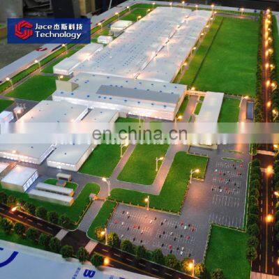 Customized planning scale architecture model,factory  maquette with light