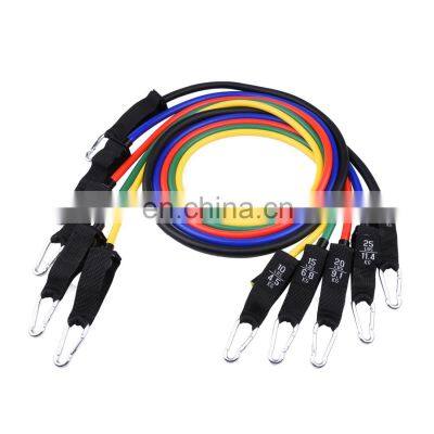 11 Pieces / Set of Elastic Band a Set of Fitness Latex Belt Home Fitness Equipment Resistance Rope Black Punch Bag TPE 120CM