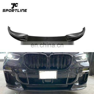 Carbon Fiber X5 G05 M Tech Front Splitter Valance for BMW X5 G05 2019 2020