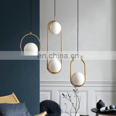 Wholesale Nordic Modern Simplicity Ceiling Lamp Pendant Light Metal Glass Hanging Lamp Chandelier for Illumination LED Light