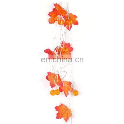 Fall Garland Maple Leaf Fairy Autumn Decor LED String Light  For Halloween Holiday Home Party