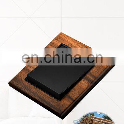 Type 86 UK/EU Standard 3 Gang 1/2 Way Wall Push Button Light Switch Thick Solid Wood Panel Socket and Switches Electrical 16A photo-4