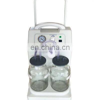 High quality portable medical electric suction apparatus with two bottle for operating room