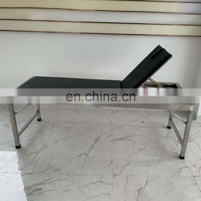 201 Stainless Steel Folding Medical Examination Bed Couch With Mattress photo-3