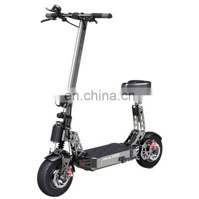 Hot sell Mercane MX60 60v 1200w brown dual disc brake adult 10inch inflatable tire folding 2-wheel electric scooter