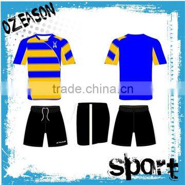 Custom Made Fashion Blue Soccer Jersey Latest Design photo-6
