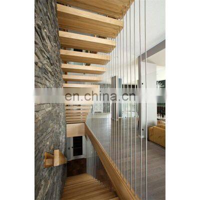 Contemporary floating staircase stainless steel staircase metal staircase