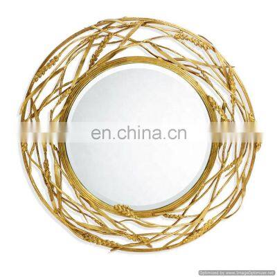 golden antique wall mirror