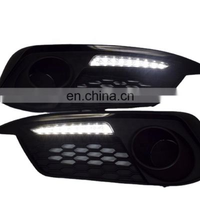 For Honda Civic 2019 2020 DRL Led Daytime Running Light With Yellow Turn Signal Light Fog Lamp Cover