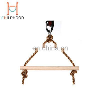 High Quality Kids Swing Set Accessories Wooden Climbing Rope Swing Ladder photo-2