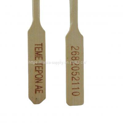 Eco friendly China Barbecue 7 inch Racket Shape Sticks Bamboo Paddle Skewer Sticks