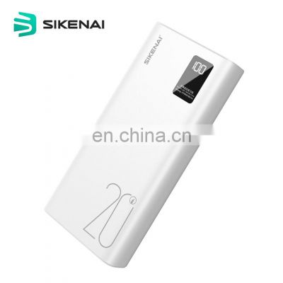 Sikenai 40W Smart Power Bank 20000 Mah 10V 4A Fast Charger LED Power Banks