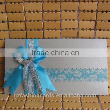 Hot Sale Glitter Blue Handmade Decoration Birthday Greeting Card