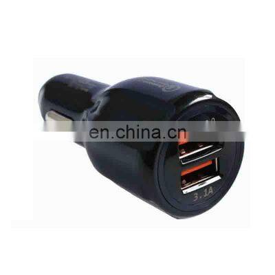Modified Charger Dual Usb Car Charger Qc3.0 Fast Charge Car Charger 3.1A One With Two QC 3.0