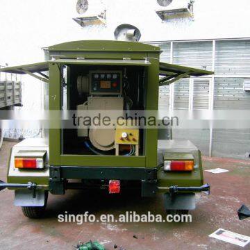 70KVA tailer type portable electrical diesel generators with CE certification and 1104A-44TG1 engine for sale