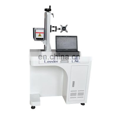 Jinan Leeder portable fiber laser marking engraving machine 50W Raycus/JPT/MAX 100 200 300 mm with rotary price