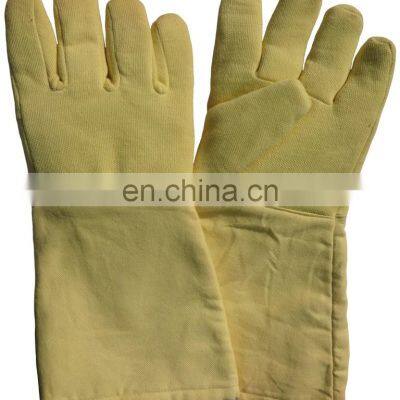 700 Degree Woven Fabric Aramid Fiber Aluminized Heat Resistant Industrial Glove High photo-4