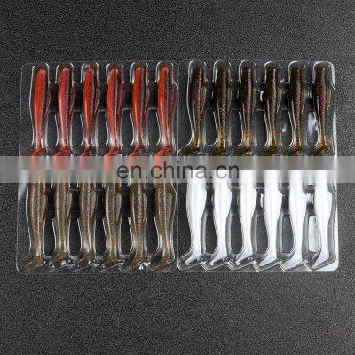 JOHNCOO 6pcs TPR Soft Worm Shad 60mm 2.3g Rock Shiner Fishing Lures Sea Bait Floating Soft Lure Trout Bream Bait Pesca Swimbait photo-4