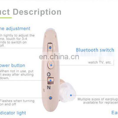 Waterproof Hearing Aids Invisible BTE With Ear Plug Rechargeable Minifit Sound Amplifier Blue-tooth Wireless Hearing Aids photo-2