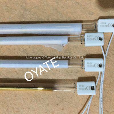 840mm 2500w Factory Direct Quartz Infrared Lamp Half Gold Heat Tubes photo-2