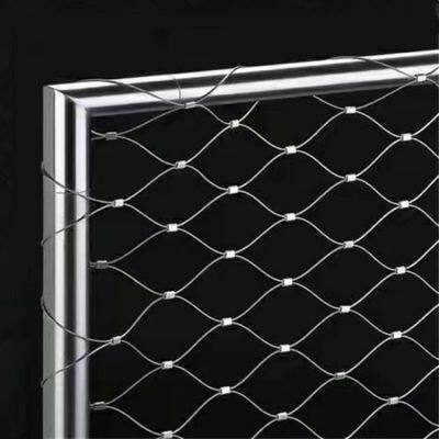 304 Stainless Steel Rope Net, Balcony Anti-falling Safety Net Plant Climbing Net Card Buckle Rope Mechanical Protection Steel Wire Net photo-2
