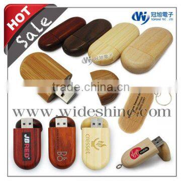 Wooden USB Flash drive for wooden gift with wooden key chain