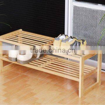 2 Tier Bamboo Shoes Rack