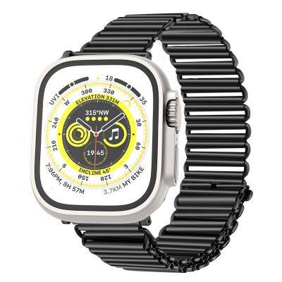 Stainless Steel Luxury Chain Loop Magnetic Metal Replacement Watch Band for Apple IWatch Ultra 8 7 9 49mm 41mm 45mm Strap