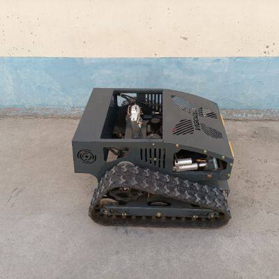 Industrial Grade Gasoline Electric Hybrid Single Cylinder Fast Weeding Rubber Track Remote Brush Mower With 550mm Cutting Width photo-3
