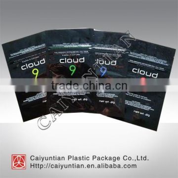 cloud 9 series foil pouch bag with zipper / bag for incense/herbal