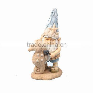 2016Cute resin sea gnome garden statues