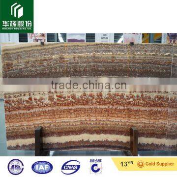 Transparent red wood veins onyx big slabs for wall and floor decoration