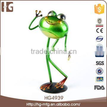 Tabletop decorative dancing frog cast iron craft