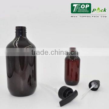 Plastic Amber Shampoo Lotion Bottle 500ml 400ml 300ml 200ml 150ml 100ml